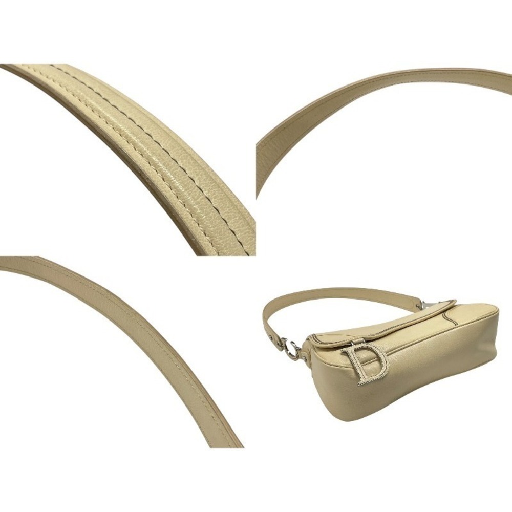 Christian Dior Saddle One Shoulder Hobo Bag Beige Tan logo - Picture 6 of 10